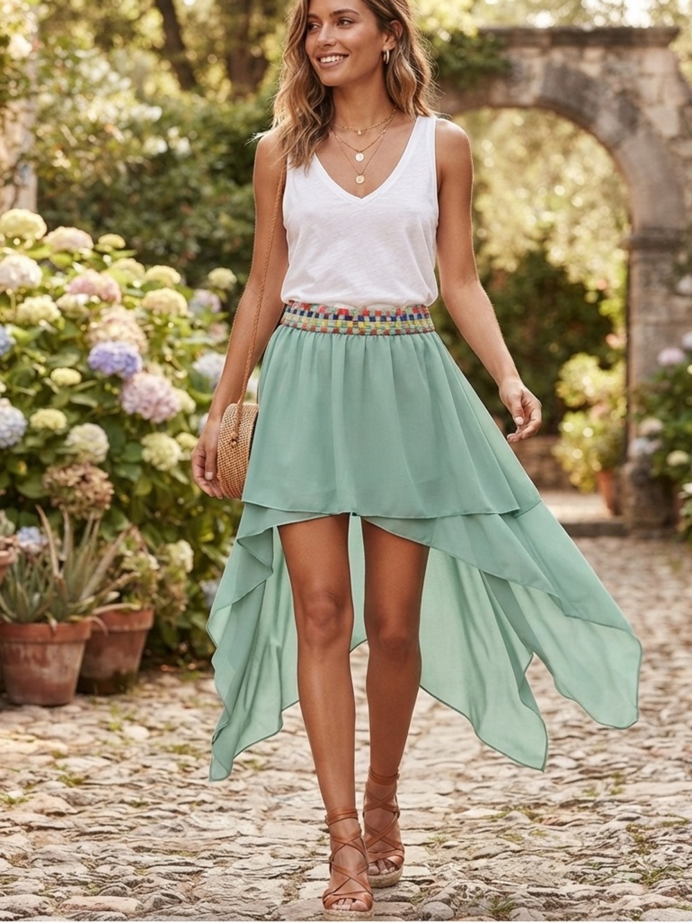 Esley High Low Skort